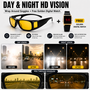 Day & Night HD Vision Wrap Around Goggles + Free Golden Digital Watch